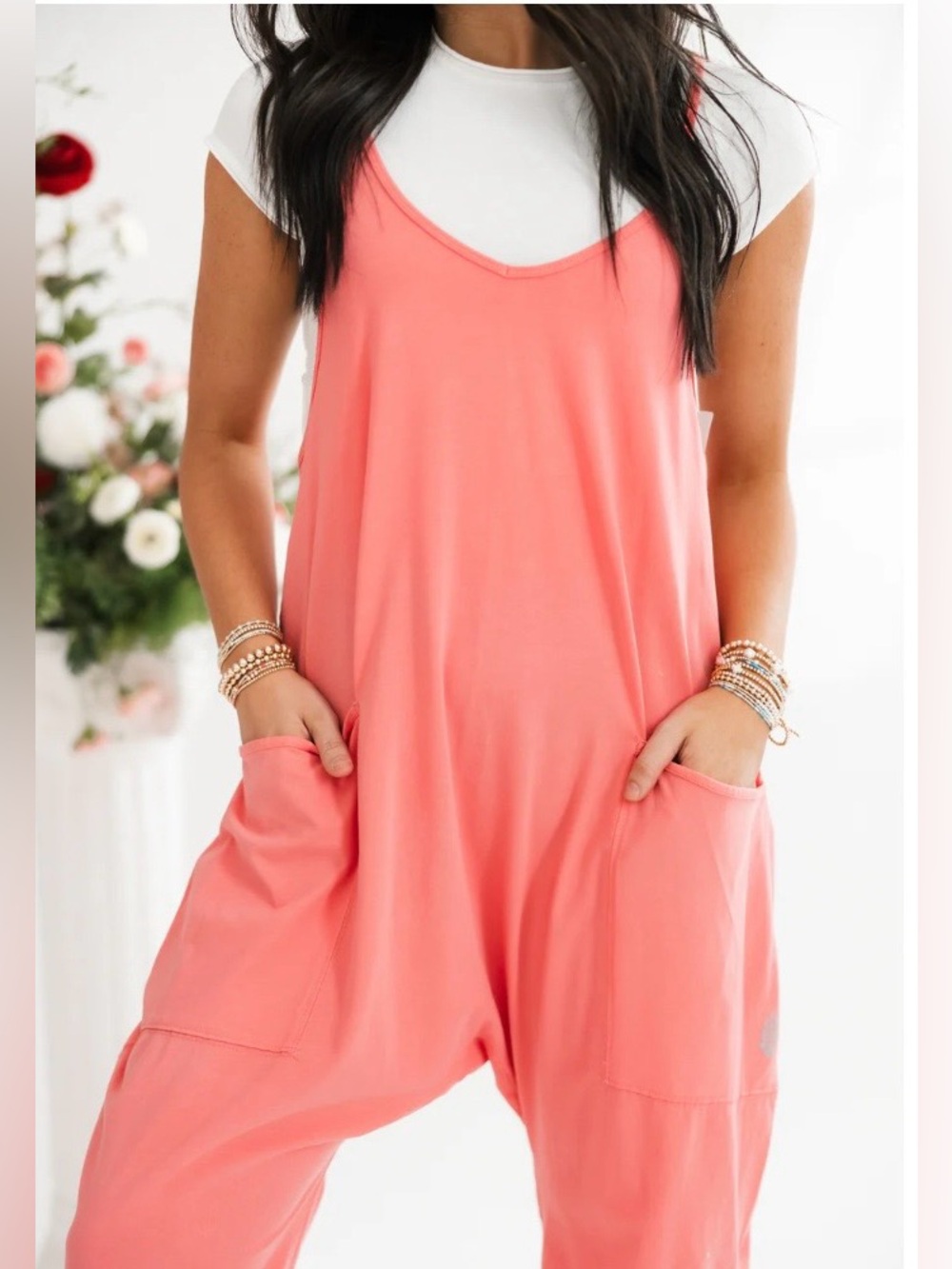 FREE PEOPLE Movement 
Hot Shot Onesie | Hibiscus - Picture 2 of 8